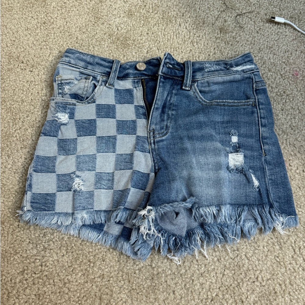 VERVET Denim Patchwork Women Shorts